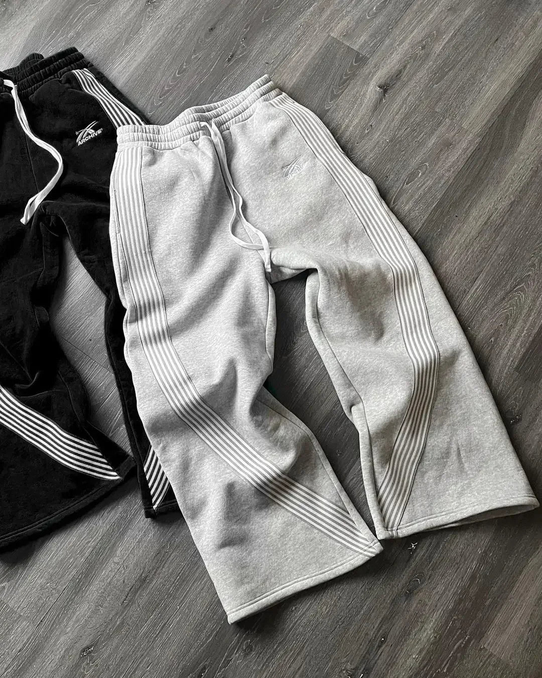 Y2K Embroidered Gray Casual Pants Camo Functional Tactical Functional Men'S Women'S Premium Jogging Drawstring Sweatpants