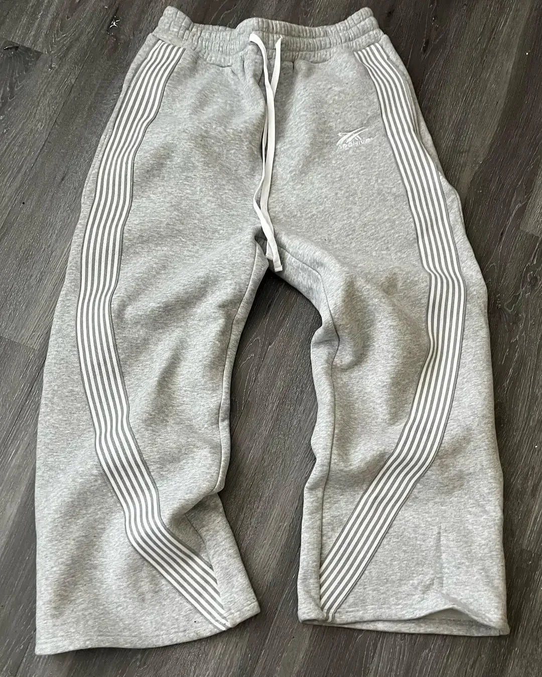 Y2K Embroidered Gray Casual Pants Camo Functional Tactical Functional Men'S Women'S Premium Jogging Drawstring Sweatpants